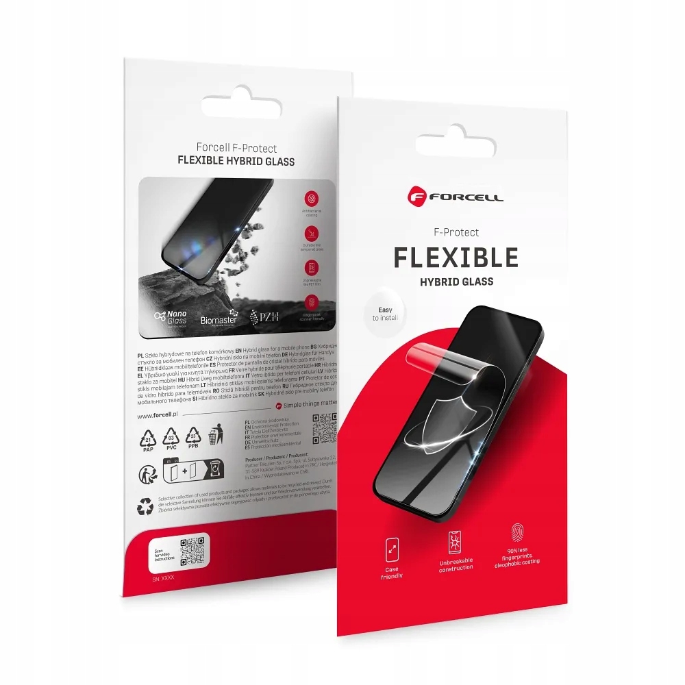 Sklo pro iPhone 17 Air Forcell Flexible 5D, černé
