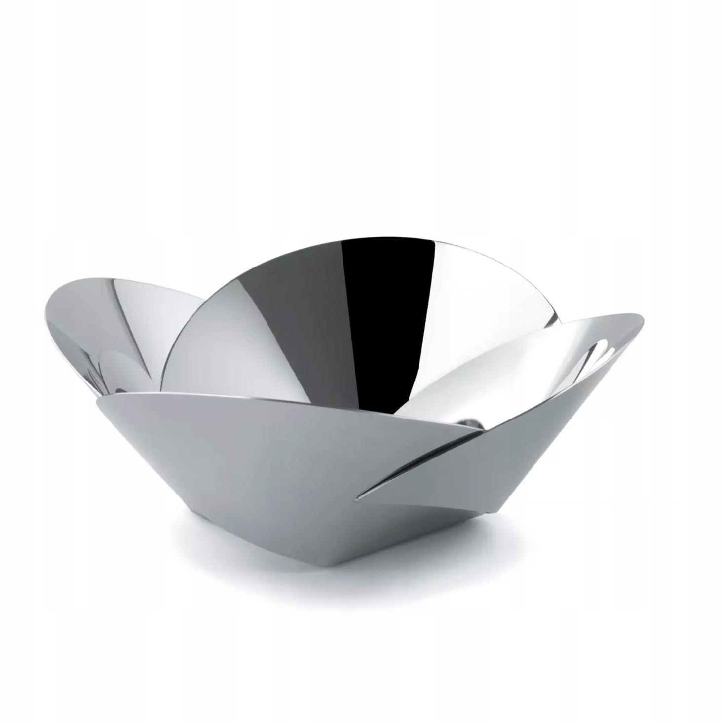 Alessi Pianissimo Oceľový košík na pečivo 17,5 cm Strieborný leštený
