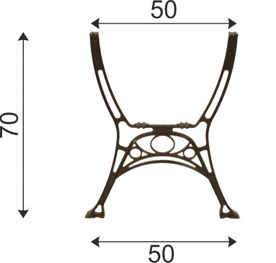 Hliníkové Nohy K Záhradnému Stolu Retro Sada 2 Kusov