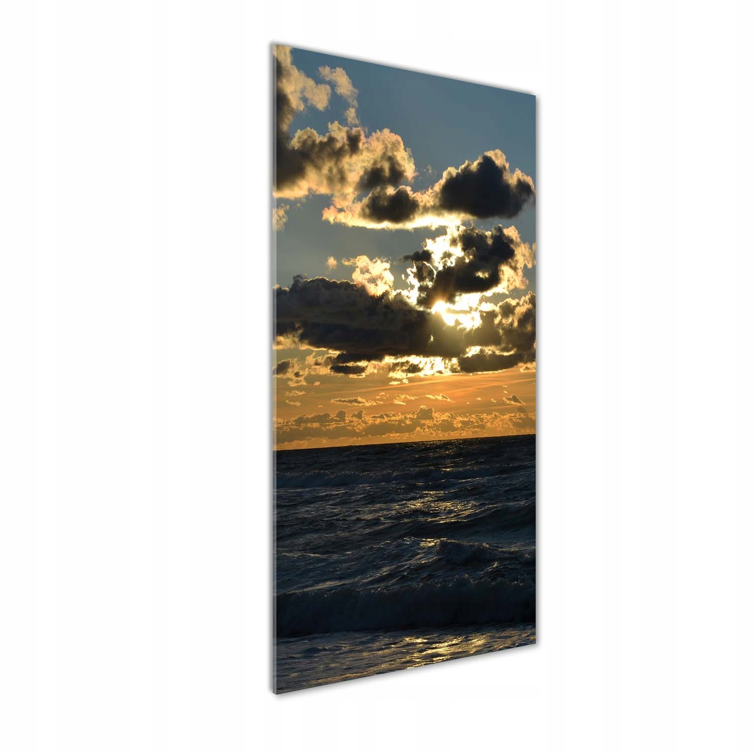 Fotoobraz na skle Západ slunce moře 50x125 cm
