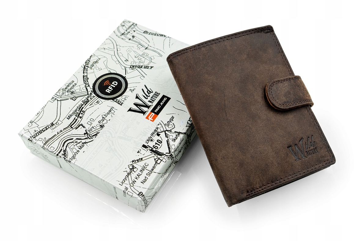 

Portfel Męski Skórzany z Rfid Wild Nature Nubuk