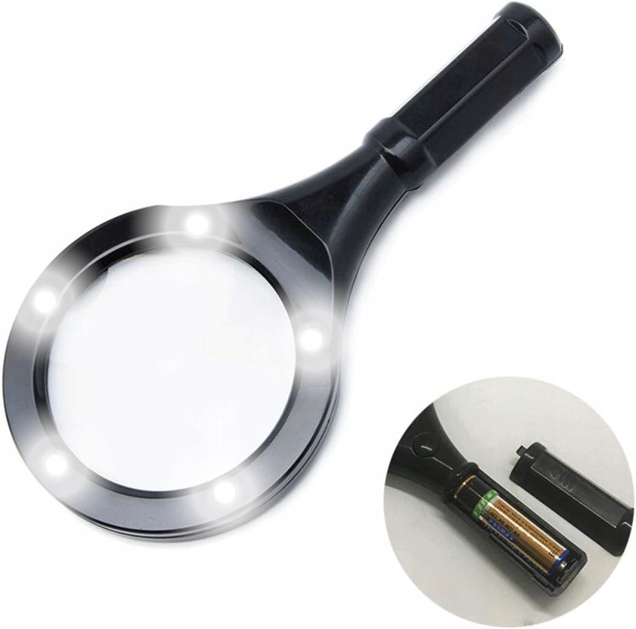 LUPA SZKŁO POWIĘKSZAJĄCE Z PODŚWIETLENIEM LED