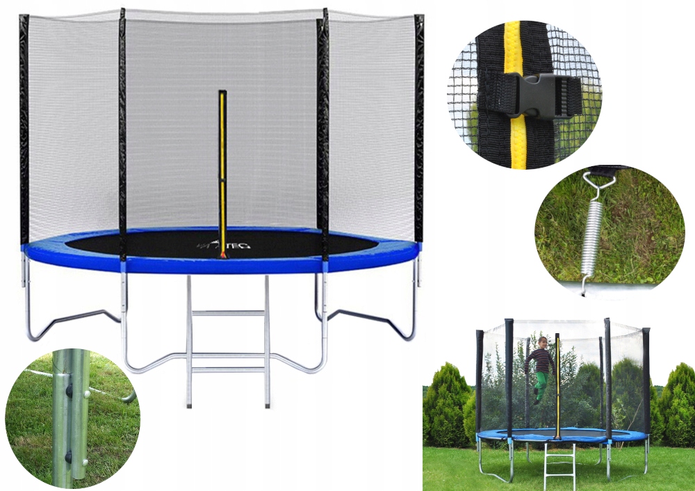 

Trampolina Ogrodowa Siatka Drabinka Wzmocniona