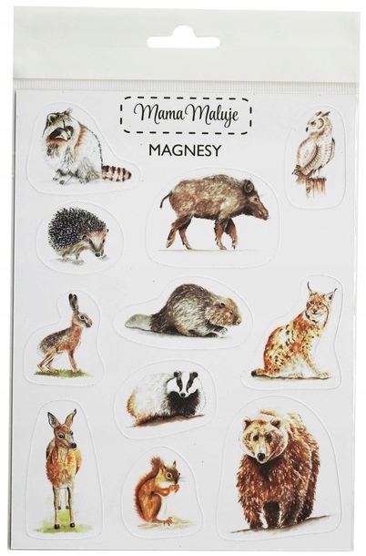 

Magnesy Zwierzęta Leśne Sowa Jeż Mama Maluje 11SZT