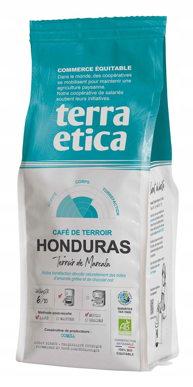 Levně Mletá Káva Arabica 100 % Honduras Fair Trade Bio 250 g Terra Etica