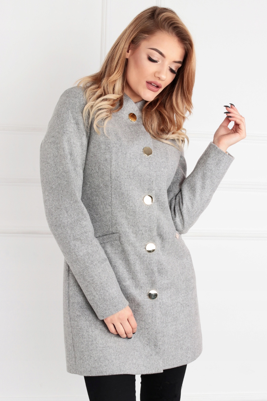 PŁASZCZ DAMSKI KURTKA KLASYCZNY ELEGANCKI JESIEŃ ZIMA WIOSNA KOL 40 L 1954 Model 1954