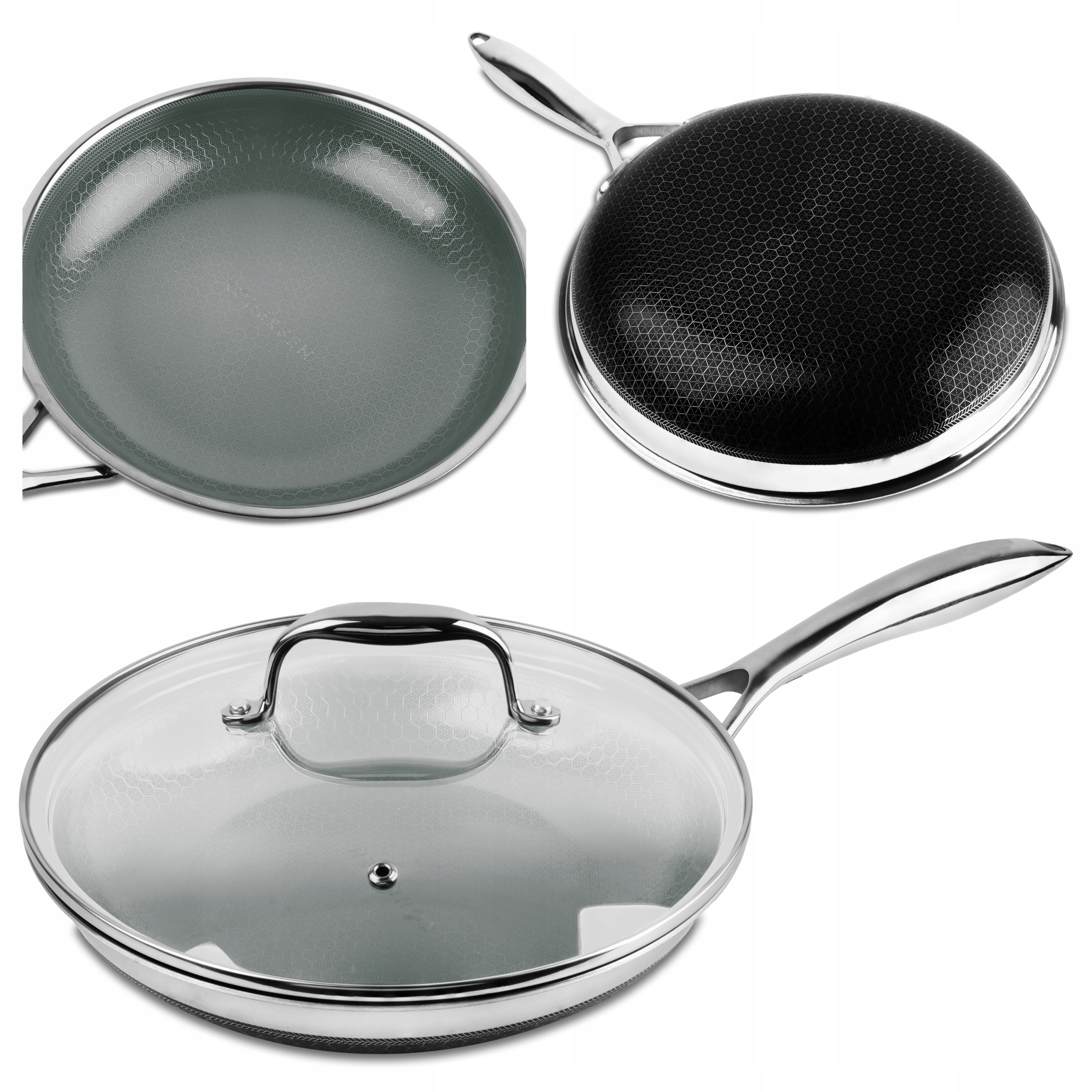 Patelnia Ceramiczna z Pokrywką Piekarnik Indukcja Kohersen Nx Ceramic 20 cm