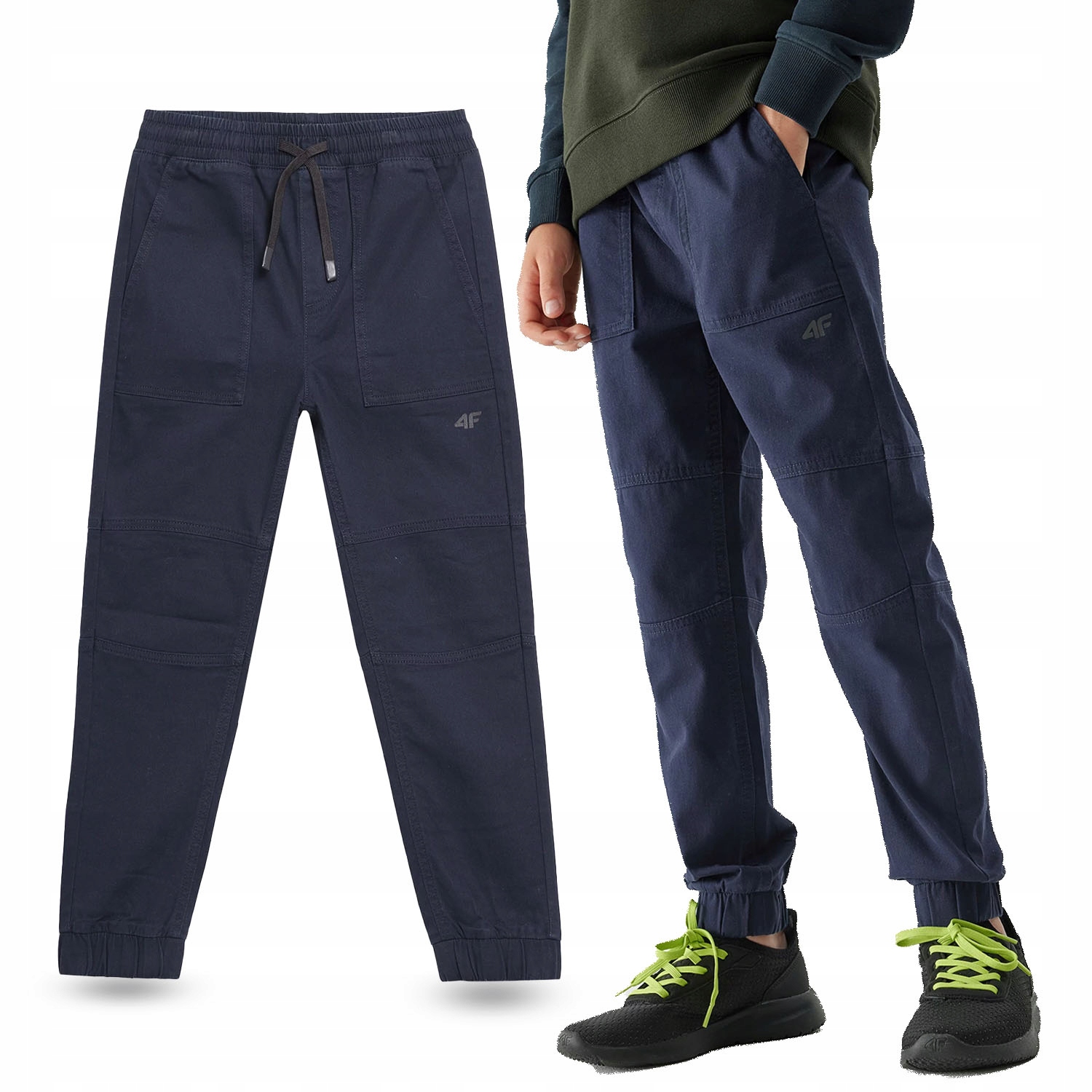 SPODNIE CHŁOPIĘCE 4F JUNIOR JOGGERY BAWEŁNA AW23M412 Marka 4F