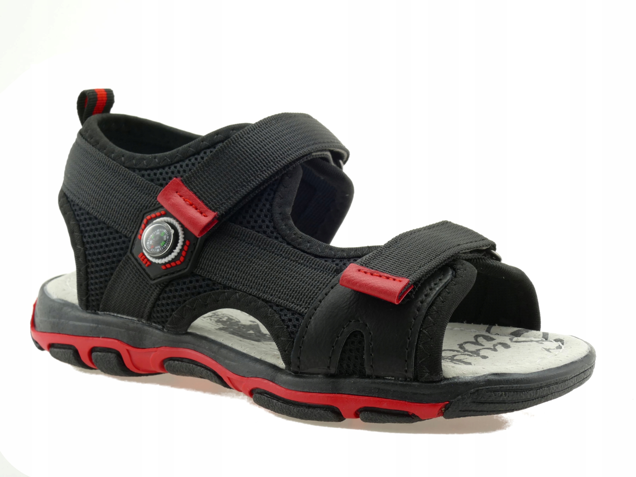 SANDAŁY CHŁOPIĘCE BUTY DZIECIĘCE SPORTOWE SANDAŁKI NA RZEPY WKŁ.SKÓRA R. 35 Rozmiar (new) 35