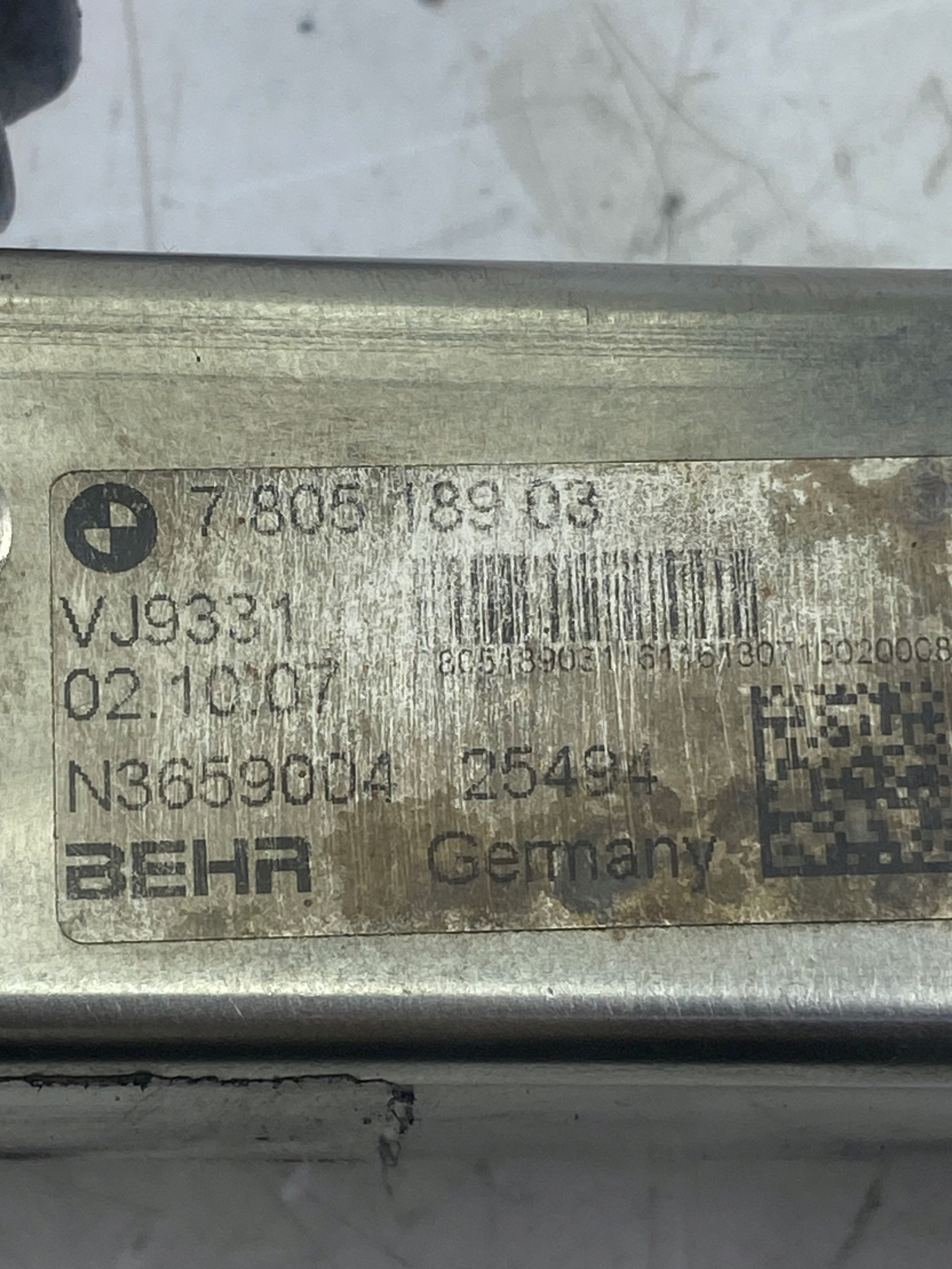 Kühler Gase EGR BMW E90 2.0D 780518903