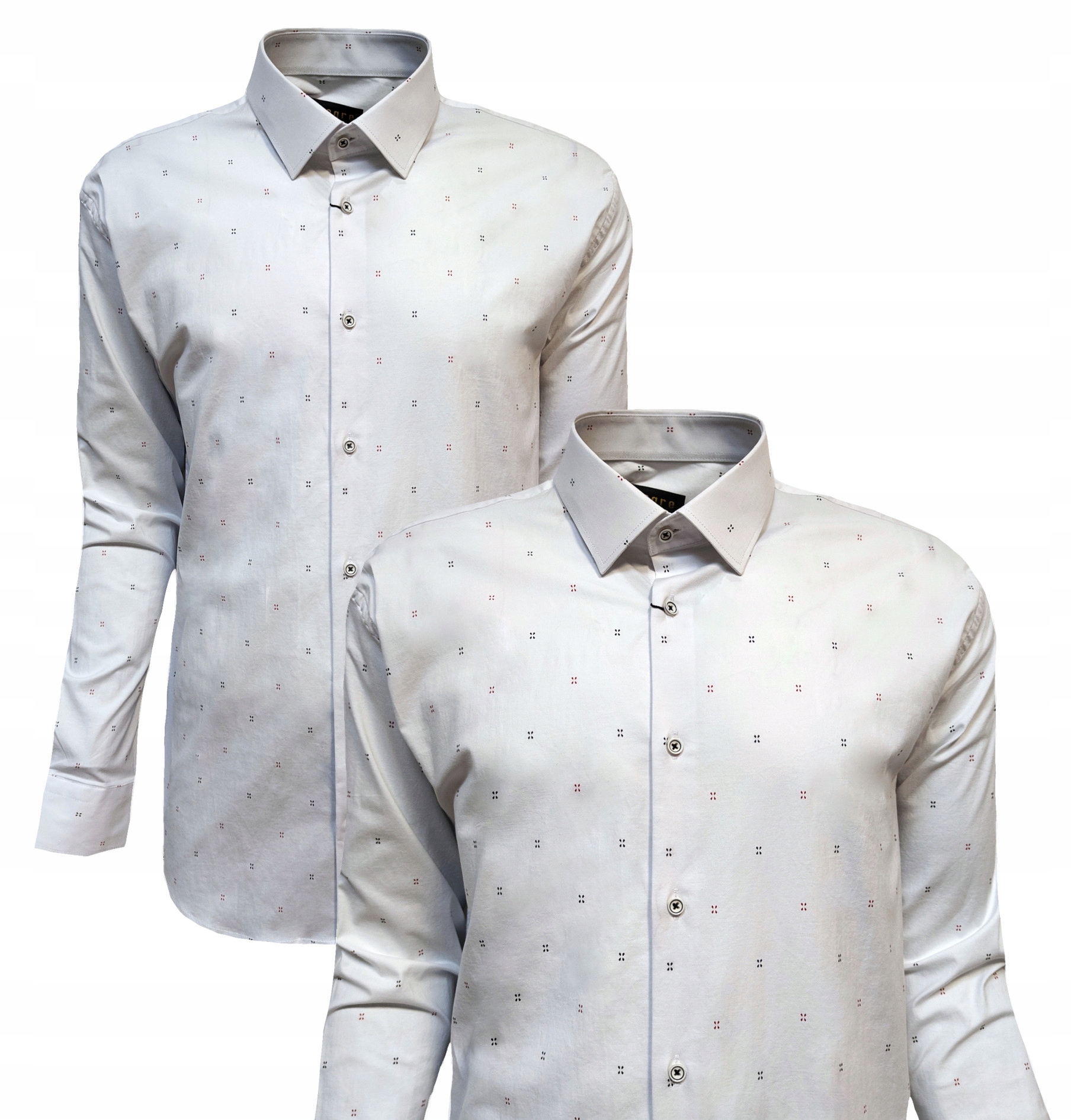 Pánská Návštěvnická Košile Regular Bavlněná, Bílý Vzor XXL