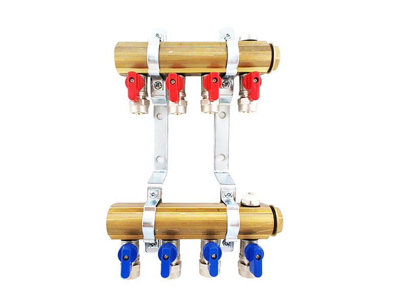 Rozdělovač 4 Obvody Pro C.o. Vyzbrojené Ventily 1/2 x 16 Pex Odvzdušňovače