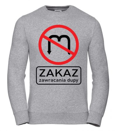 Pánská Mikina Zákaz otáčení 3XL Šedá Dárek pro kluka Pro něj Chlap