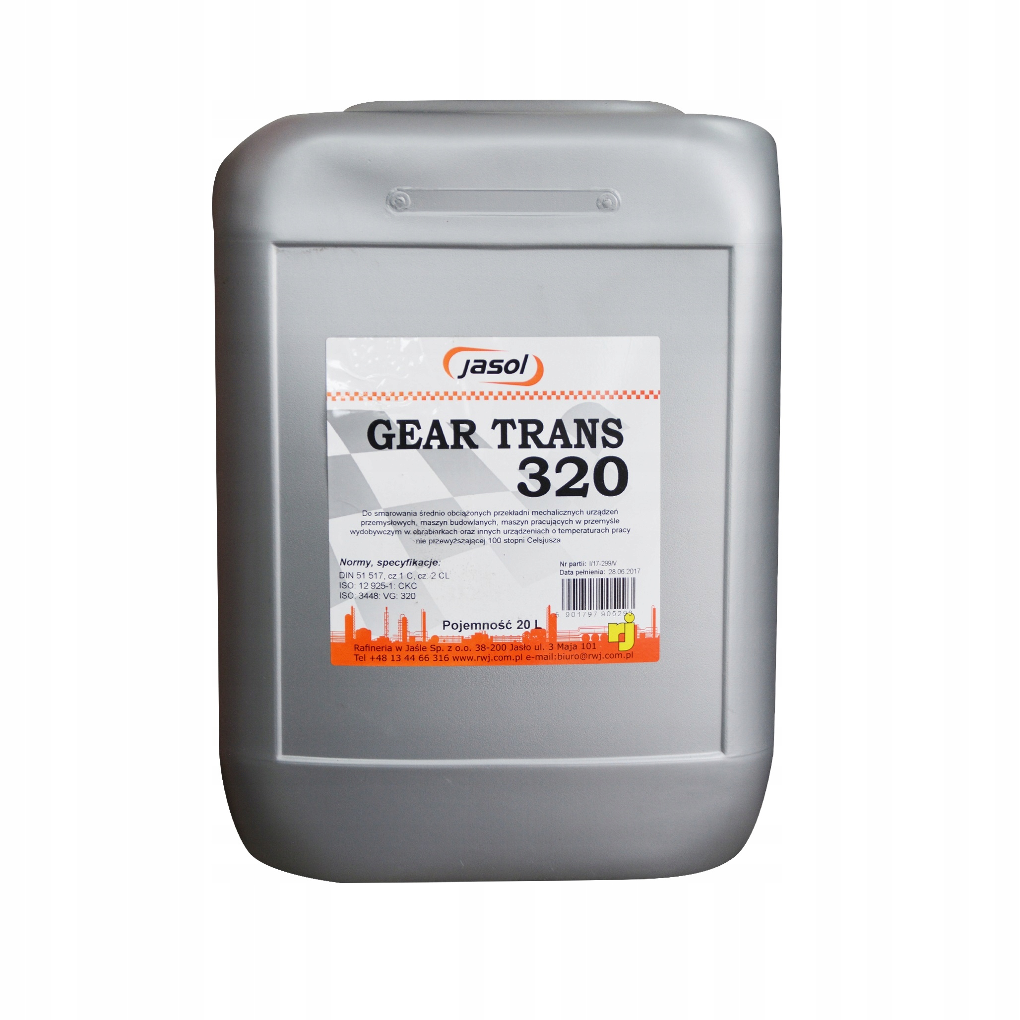 OLEJ PZREKŁADNIOWY VG 320 20 L ORZESZE WYS.NATYCHM