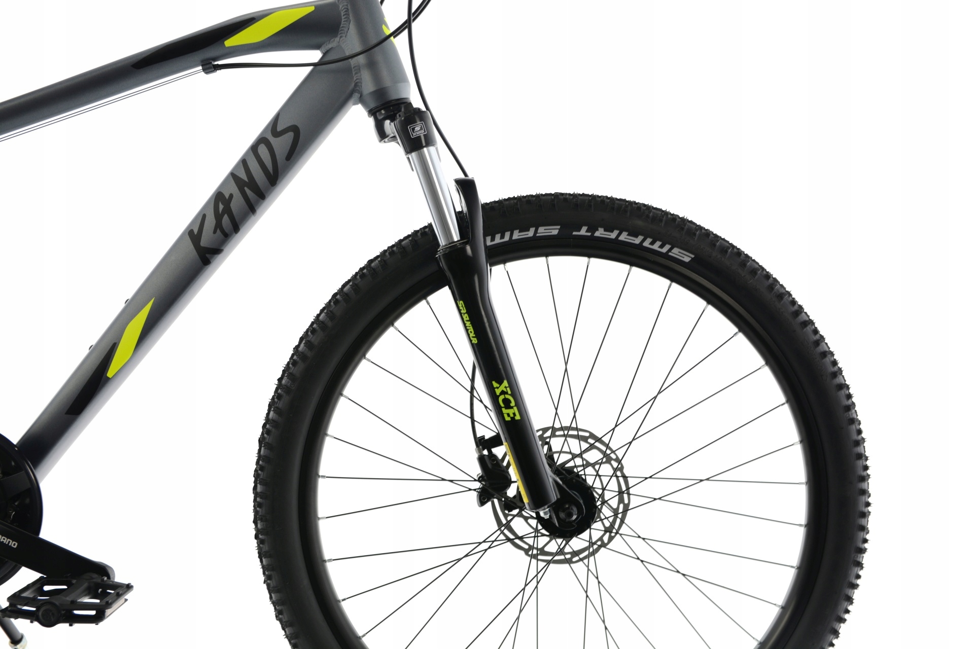 Rower MTB 26 Kands Stranger 2xT hydraulika grafit-zielony R17 2024 Wyposażenie dodatkowe stopka