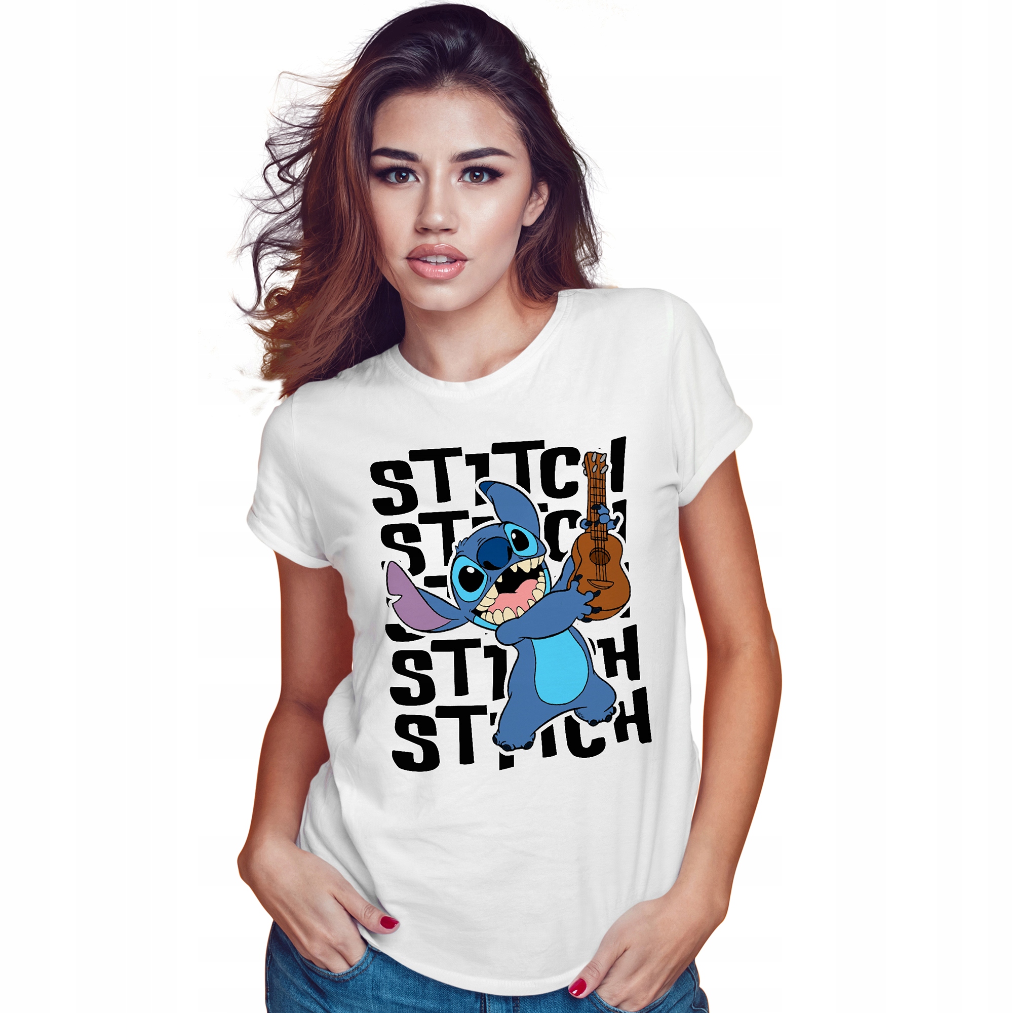 

Koszulka Damska Biała Lilo i Stitch T-shirt Xs
