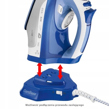 BEZPRZEWODOWE ŻELAZKO CERAMICZNE CLATRONIC DB 3706 Moc 2400 W