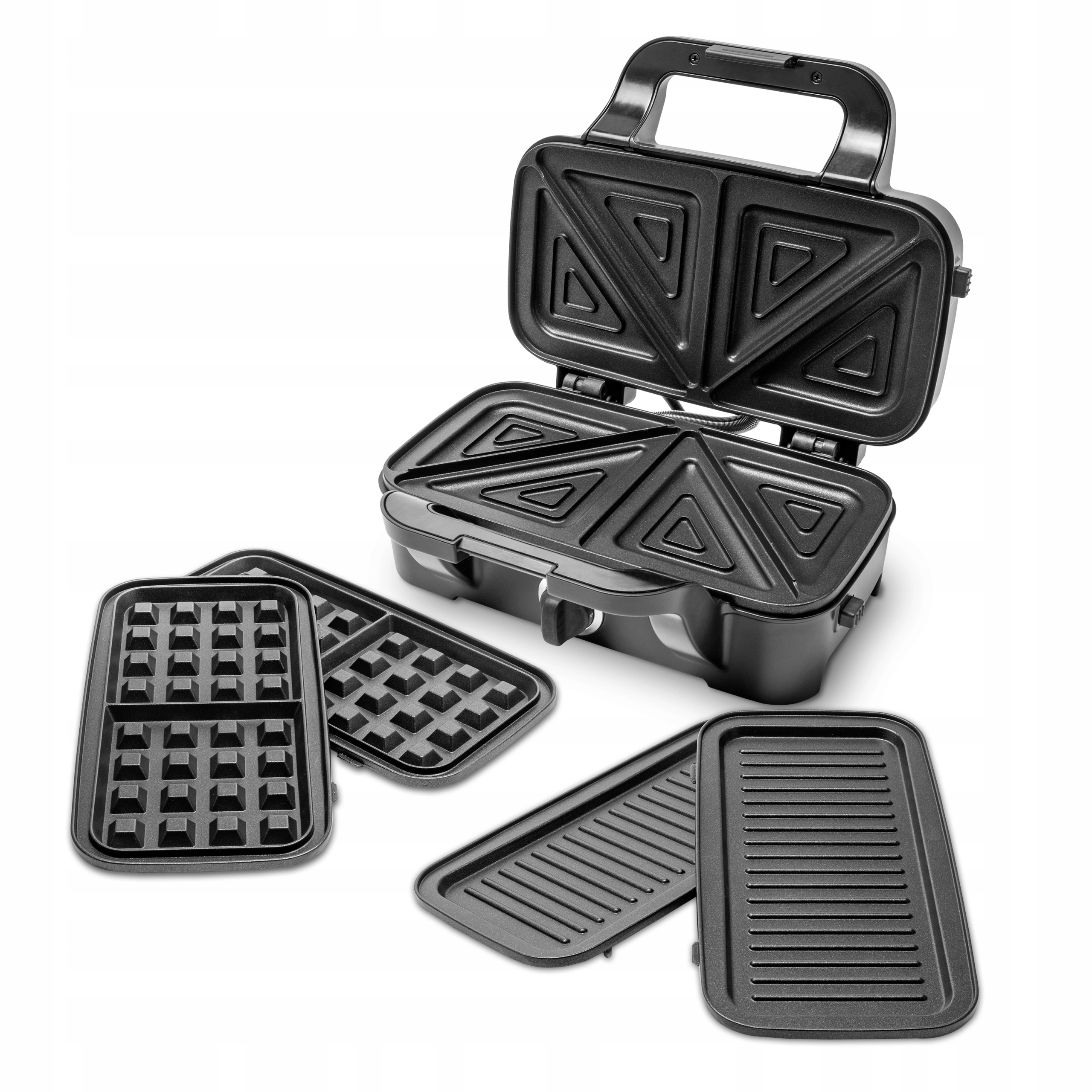 Opiekacz do kanapek Raven ES011 3w1 Trójkąty 1200W Gofrownica Grill Panini