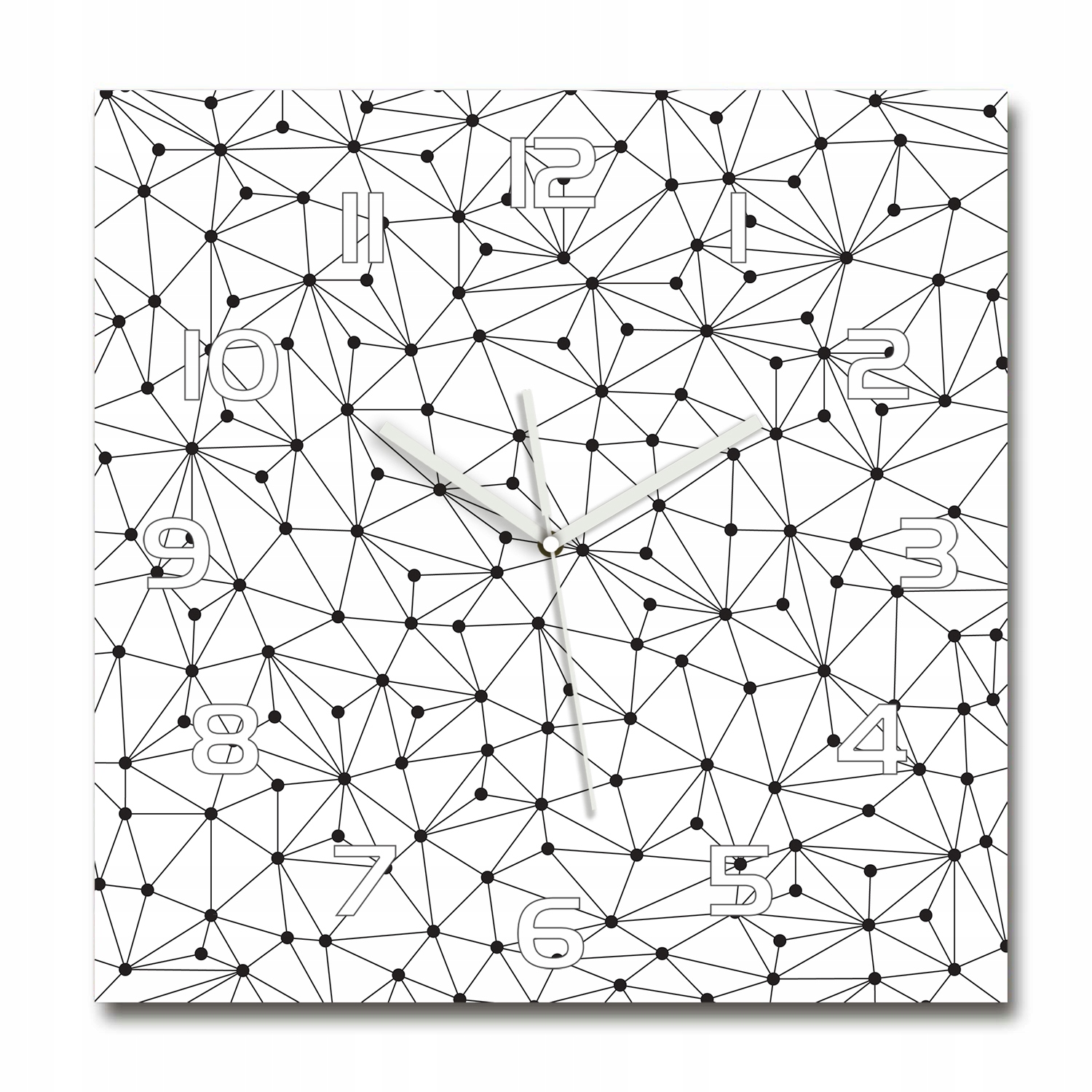 

Zegar ścienny ze szkła, duży Linie i okręgi 60x60