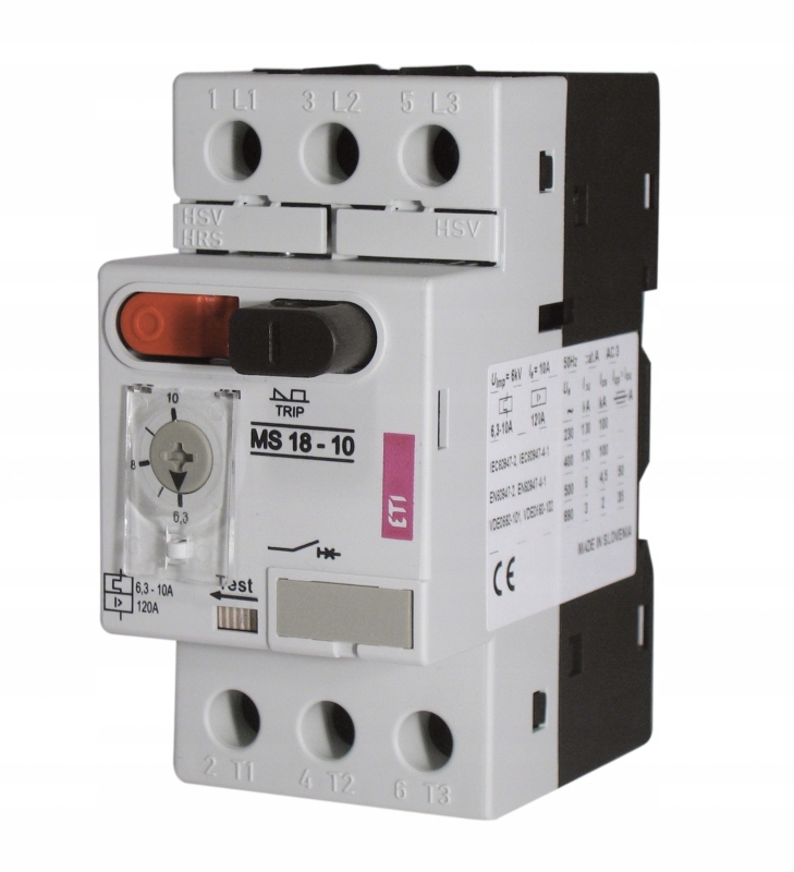 Motorový spínač MS18-6,3A ETI-004600348