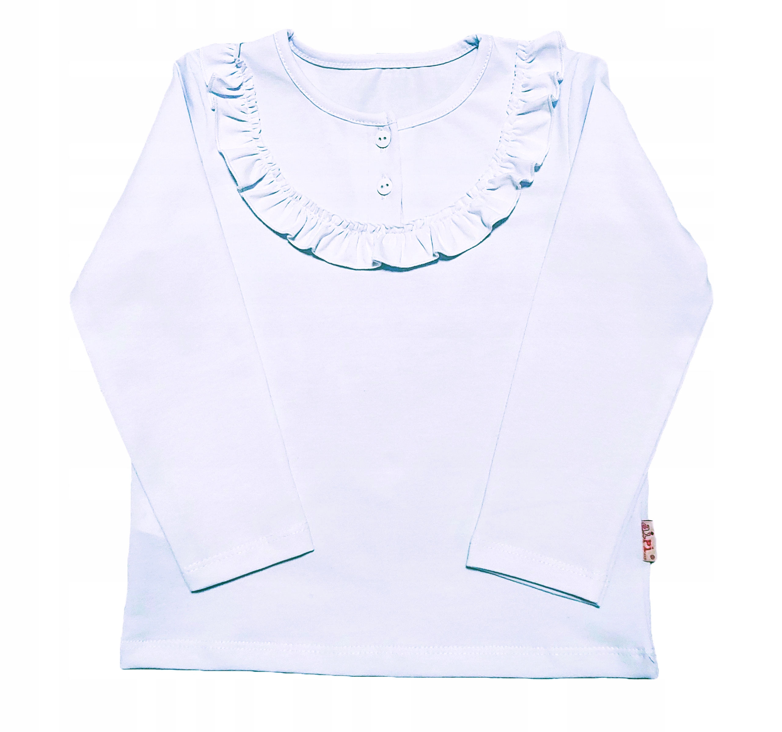 ELEGANCKA Bluzka z guziczkami dla DZIEWCZYNKI AIPI BIAŁA 122 PL