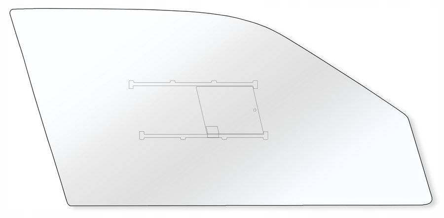 IRPS032L-3 - Скло з полікарбонату BMW E46 купе + слайдер 3 мм