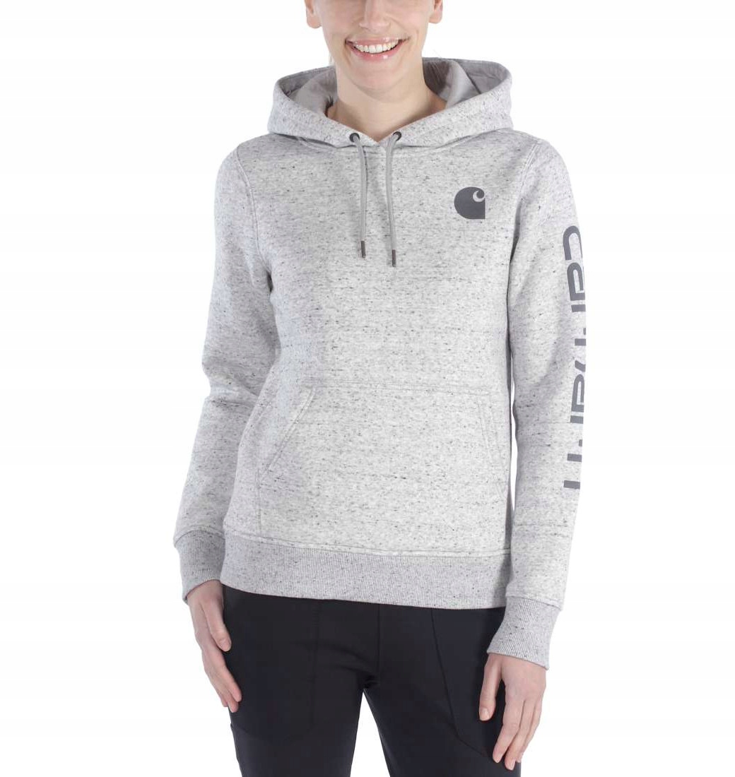 Mikina Carhartt Clarksburg Sleeve Logo Asphalt