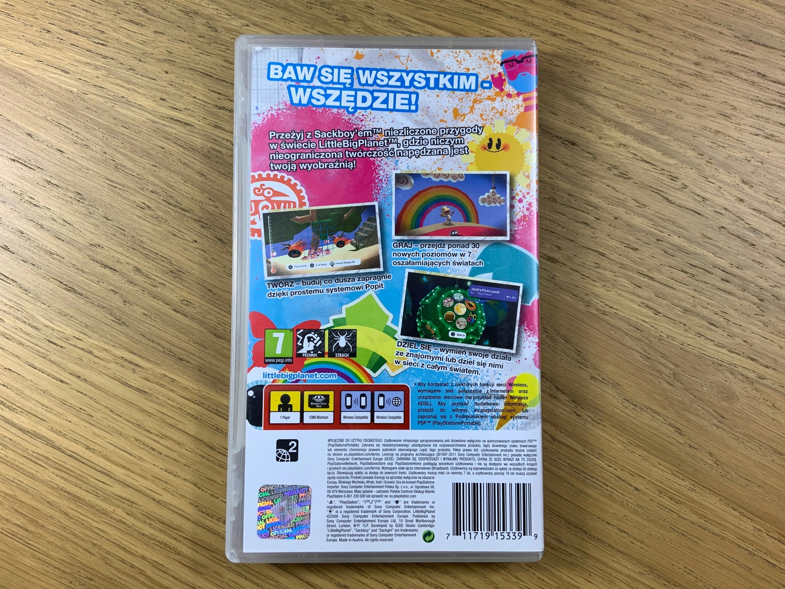 LITTLE BIG PLANET płyta BDB+ PL PSP Wersja językowa Polska