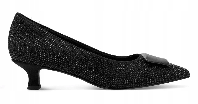Dámské Lodičky Na Nízkém Podpatku S Krystaly Marco Tozzi, Elegantní, Velikost 39