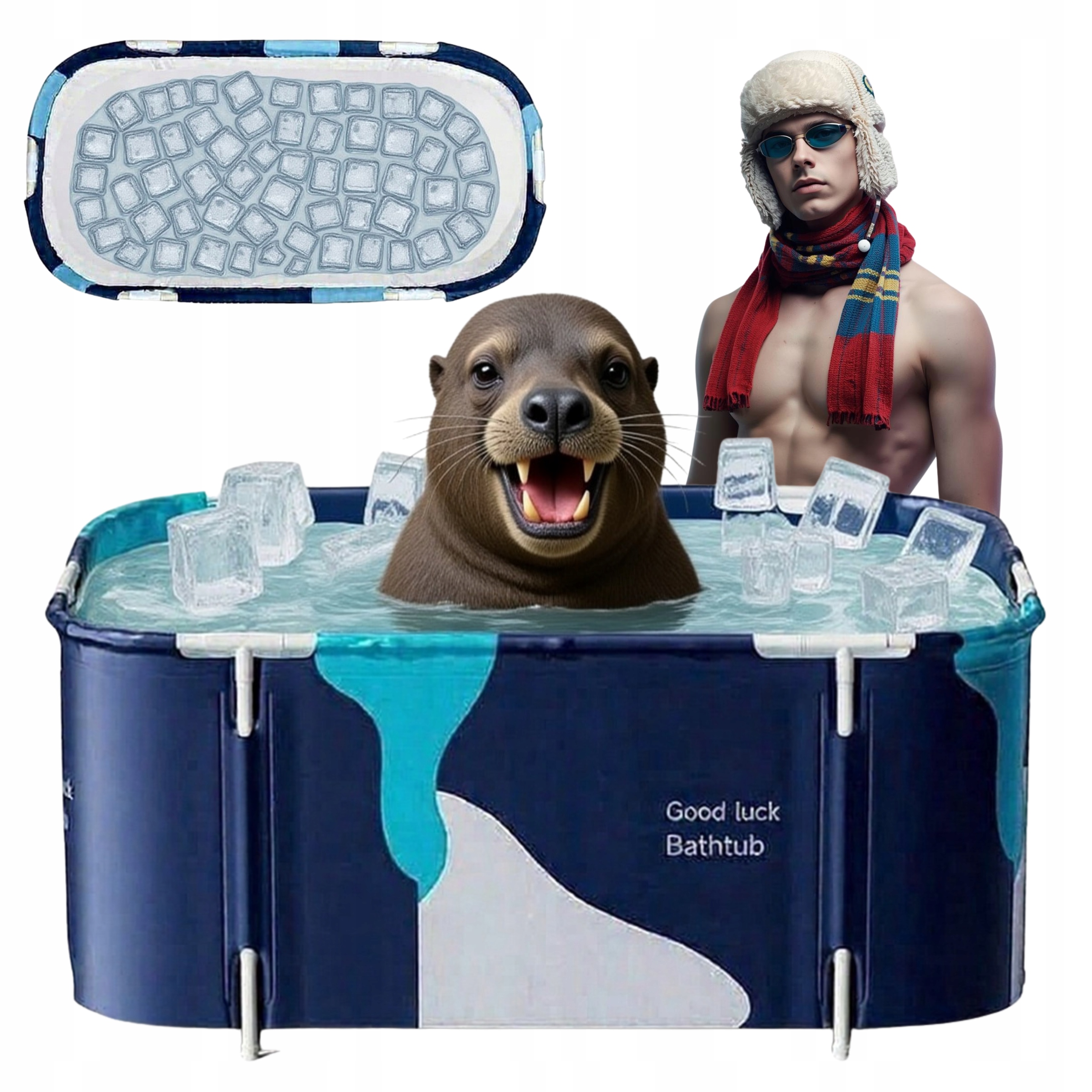 Skládací vanička na moření pro dospělé 112 x 62.5 cm Pro zvířata ve vaně