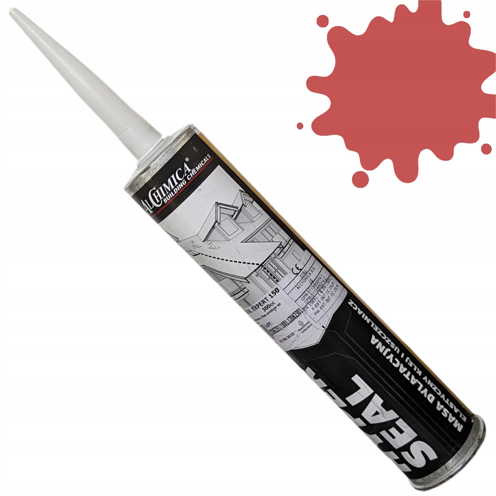 Uszczelniacz dekarski POLIURETANOWY UV100% HyperSeal Expert 150 Czerwony 30