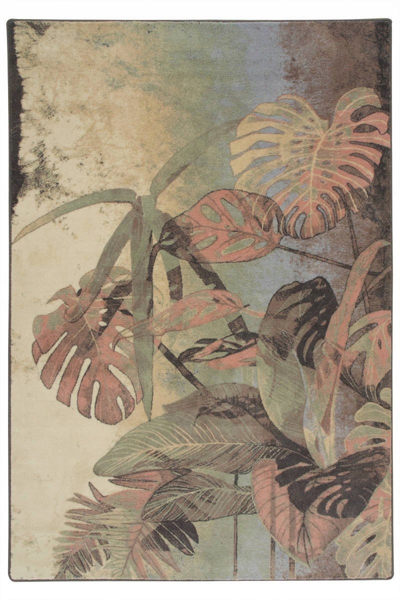 Dywan Wełniany Do Salonu Miękki Isfahan Monstera Liście Elish 200x300 cm
