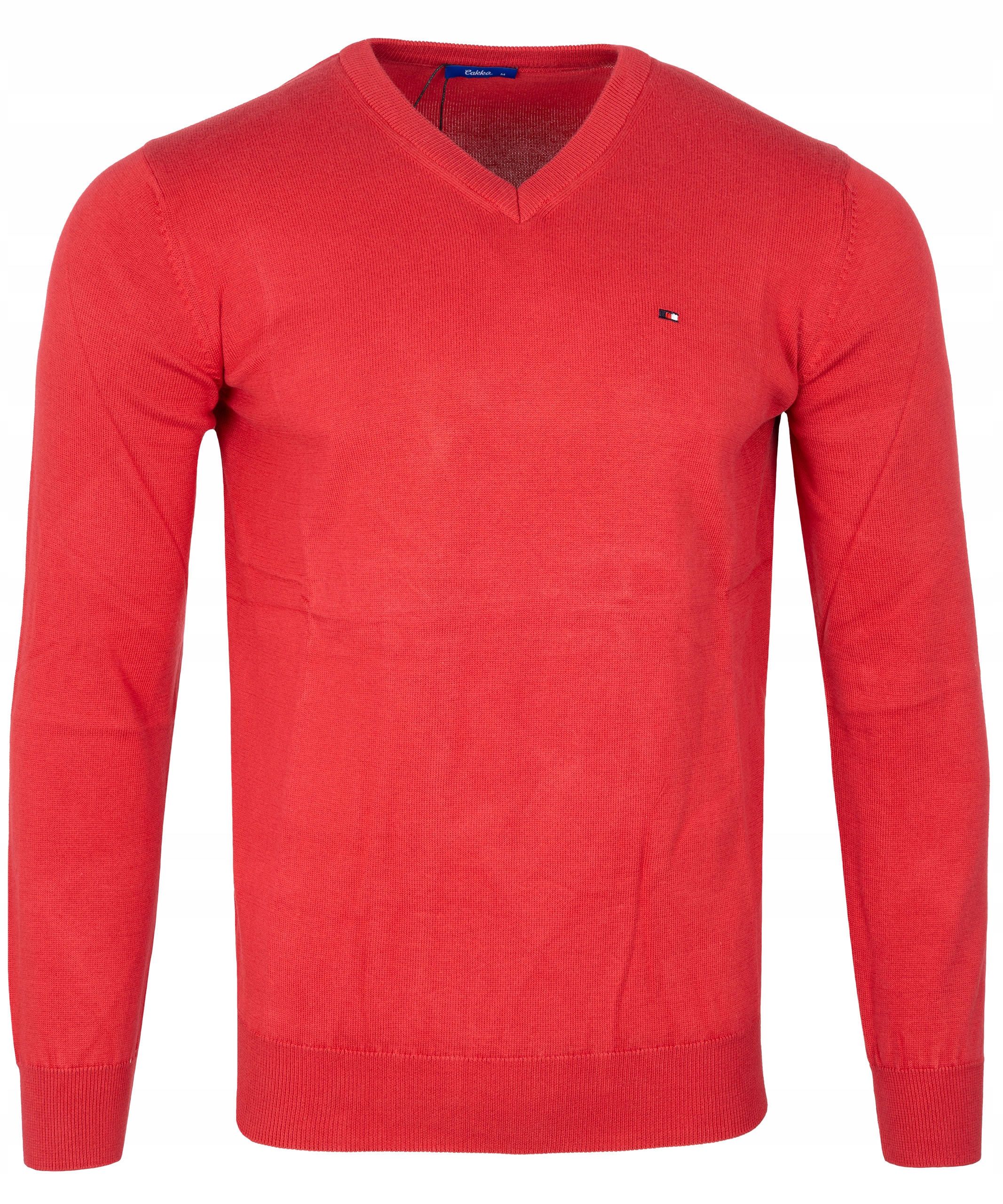 

Sweter Dopasowany W Serek XXL czerwony