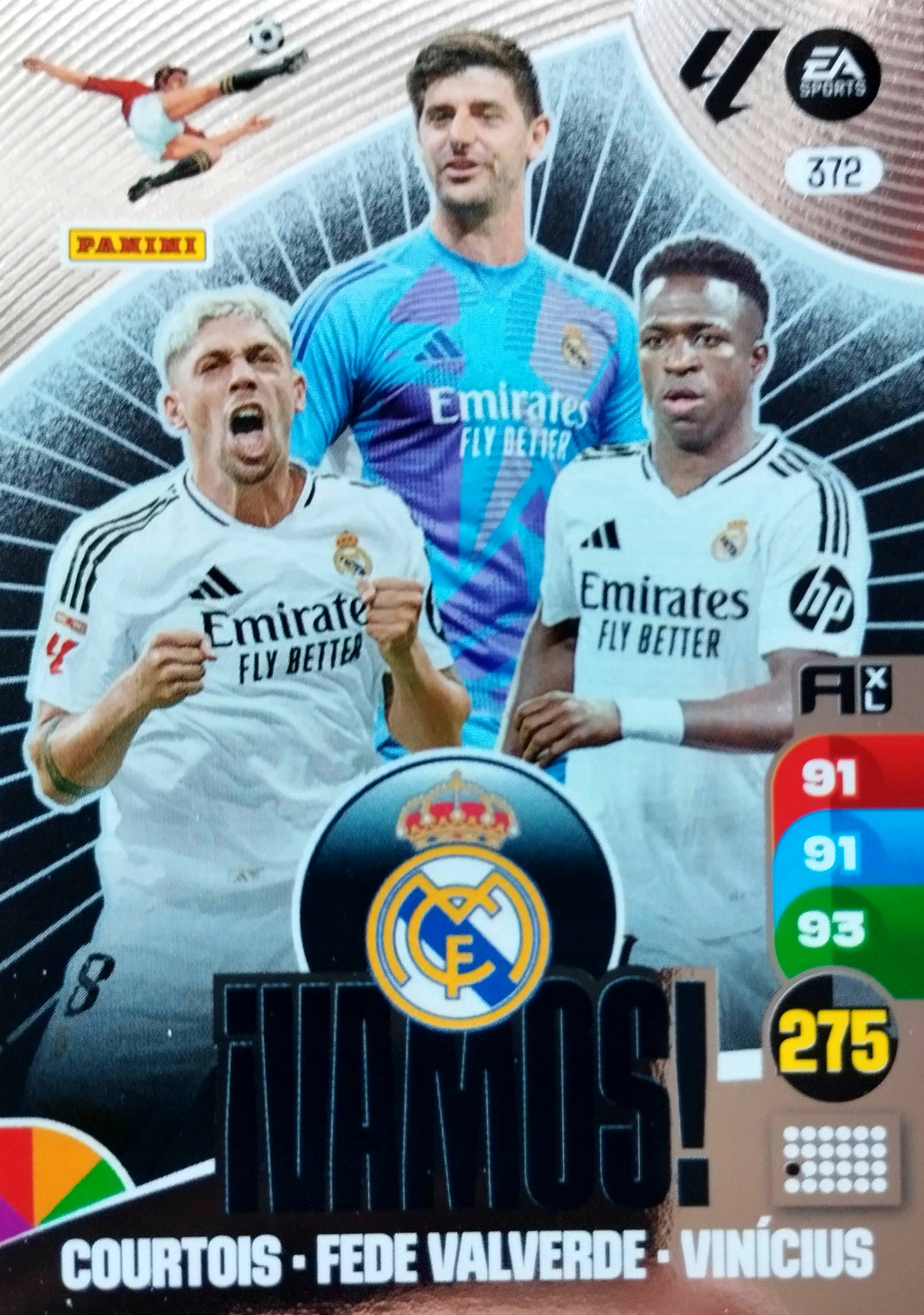 Panini La Liga 2024-25 2025 Vamos 372 Real Vinicius Courtois Valverde