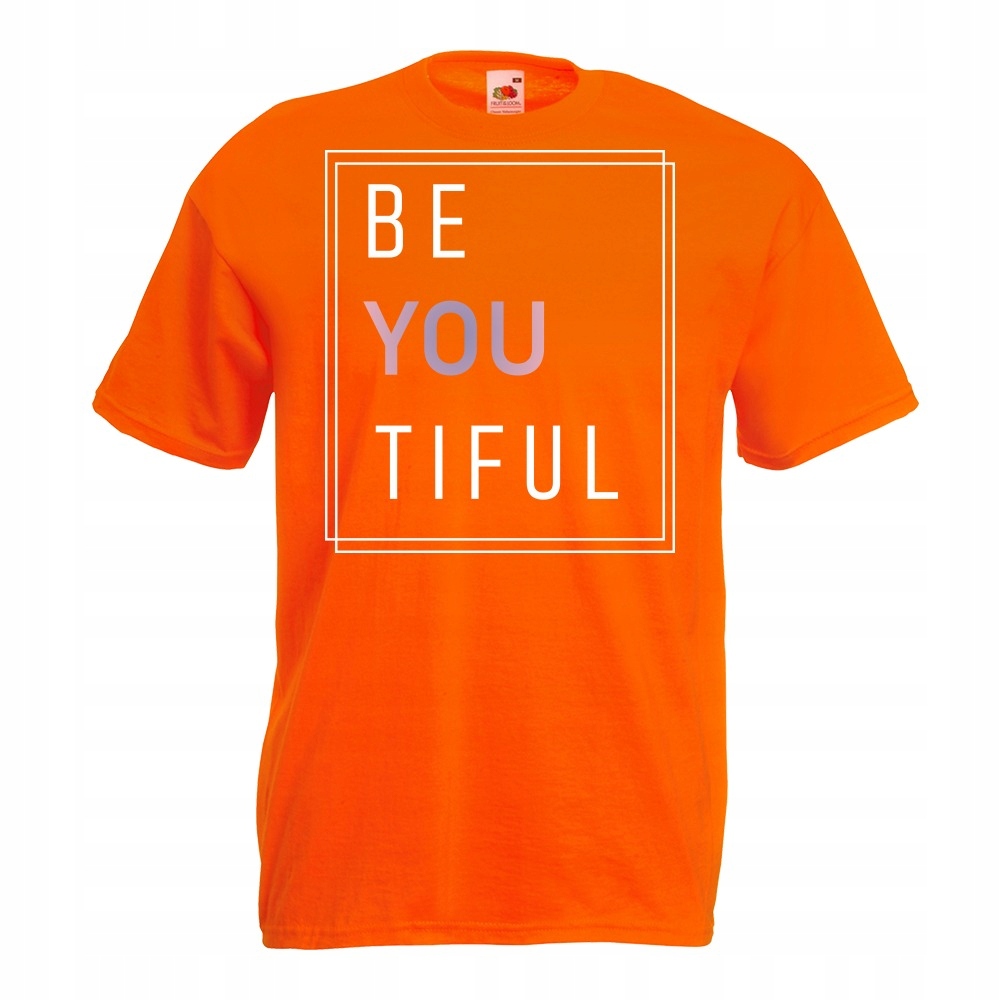 

Koszulka beyoutiful beautiful be you XL pomarańczo