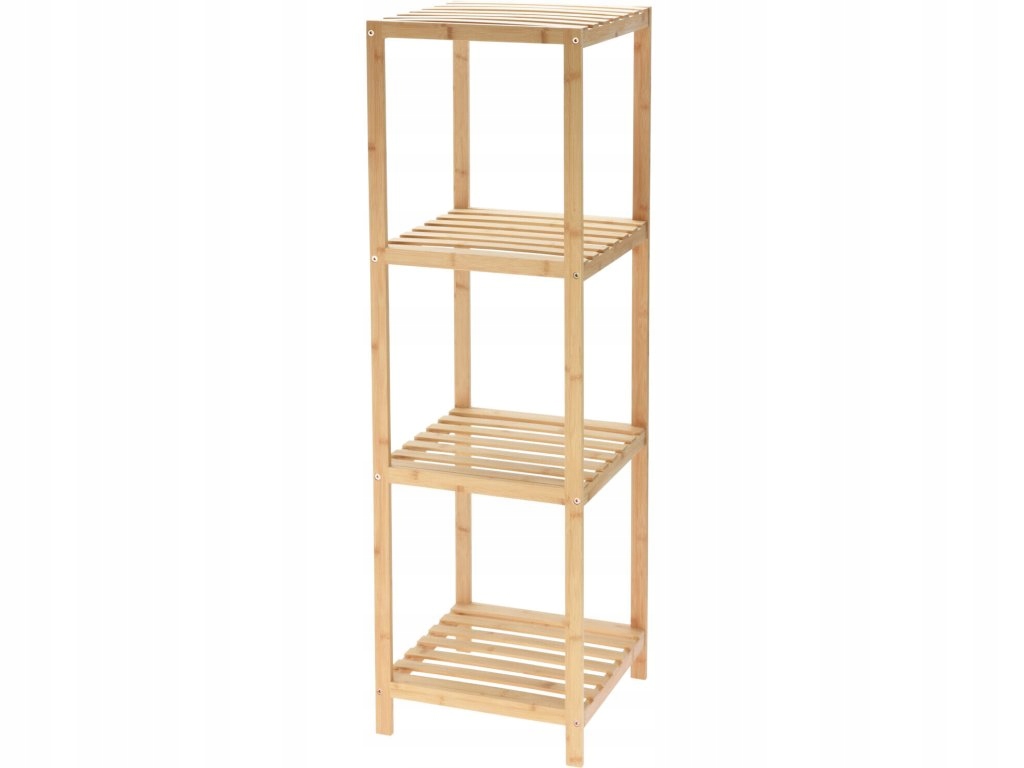 Bambusový regál, 4poschodový, 110 cm