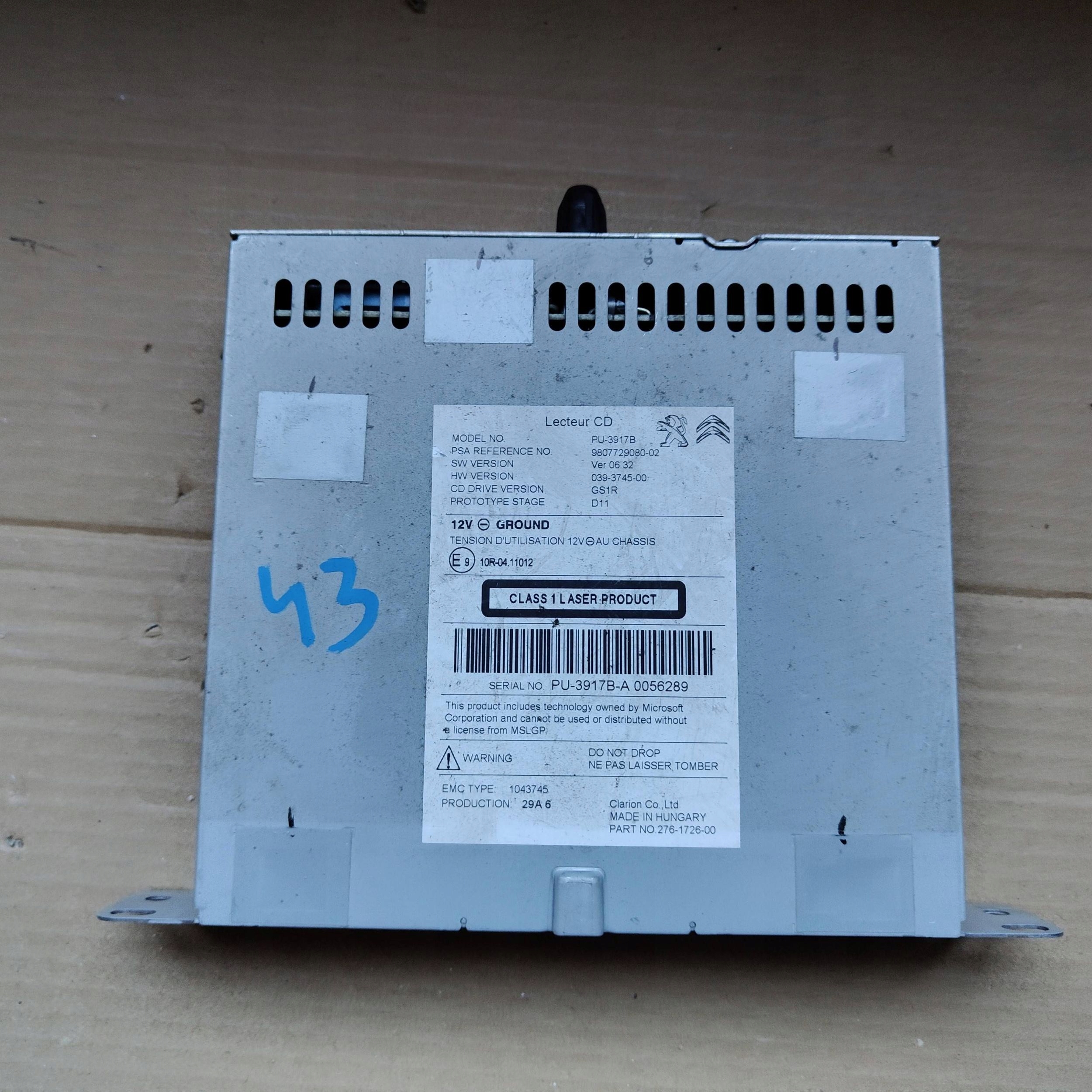 Stacja multimedialna Peugeot 508 9807729080