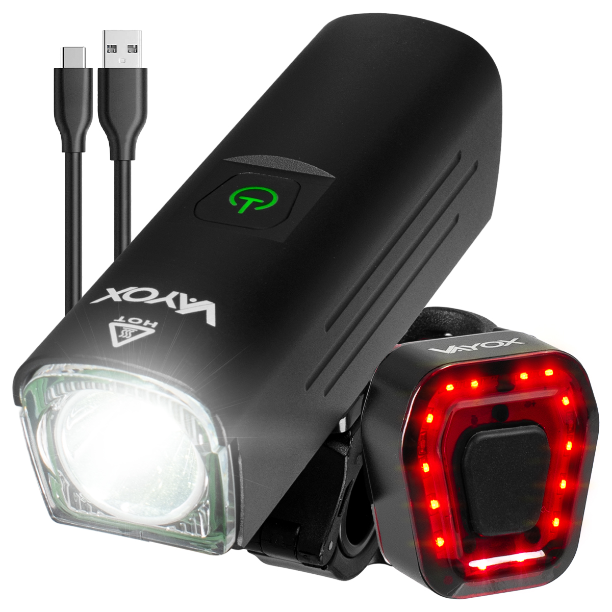 Sada Předního Zadního Světla Na Kolo Pro Usb Led Kolo Vayox
