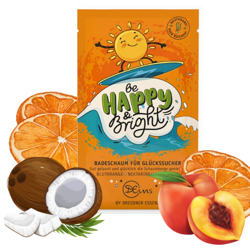 Dresdner Essenz Be happy & bright 60 g pianka do kąpieli o owocowym zapachu