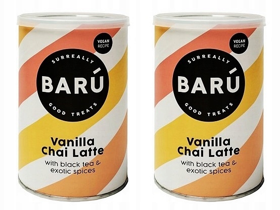 Levně Nápoj v prášku Barú Vanilla Chai Latte s černým čajem Vege 2x250 g