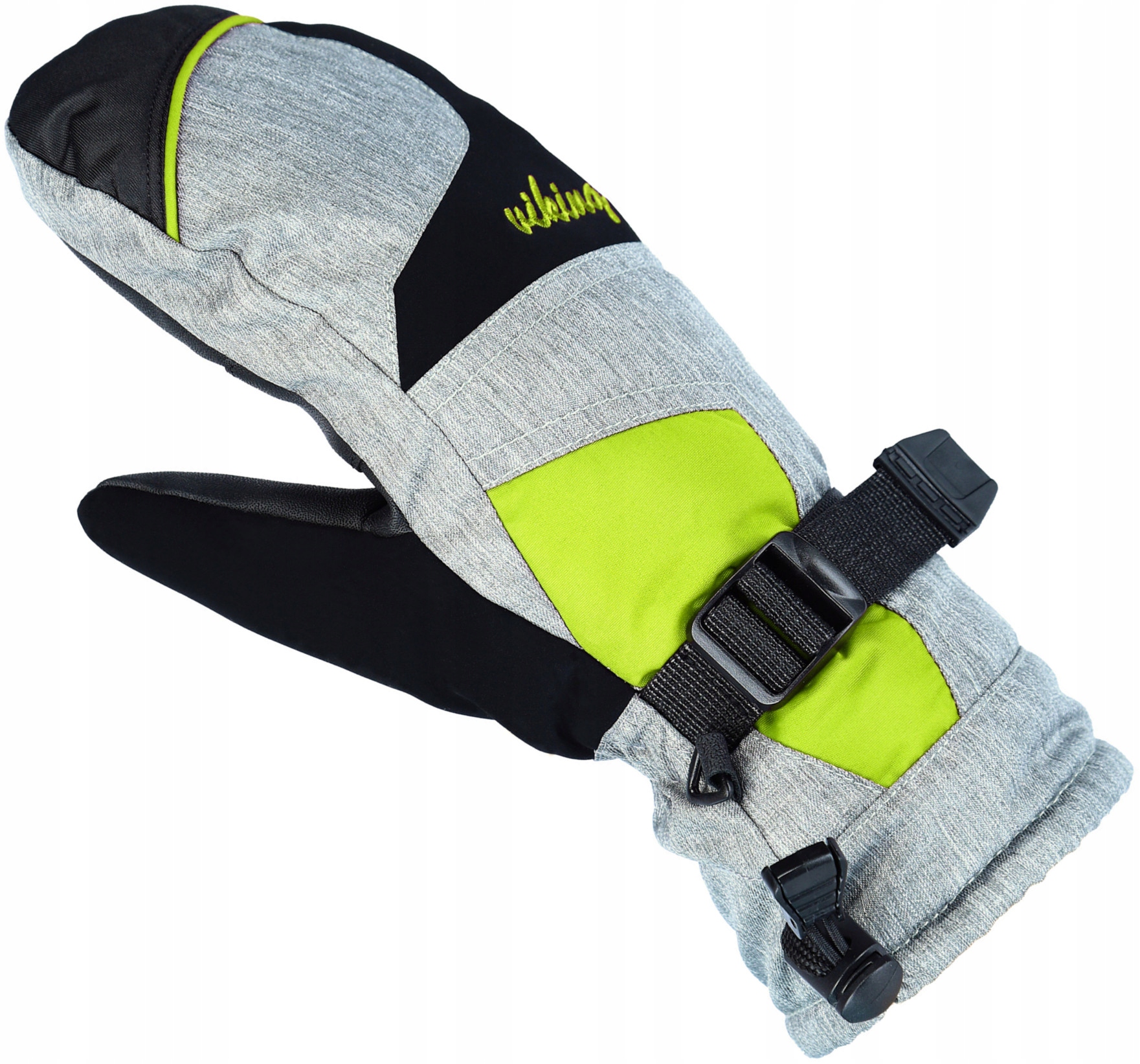 Damskie Rękawice Zimowe Viking Ronda Mitten Ski Lady r. 5 Xs szaro-żółte