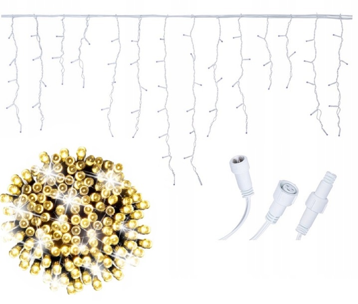 

Kurtyna Sople 300 Led Flash Białe Ciepłe Iskra