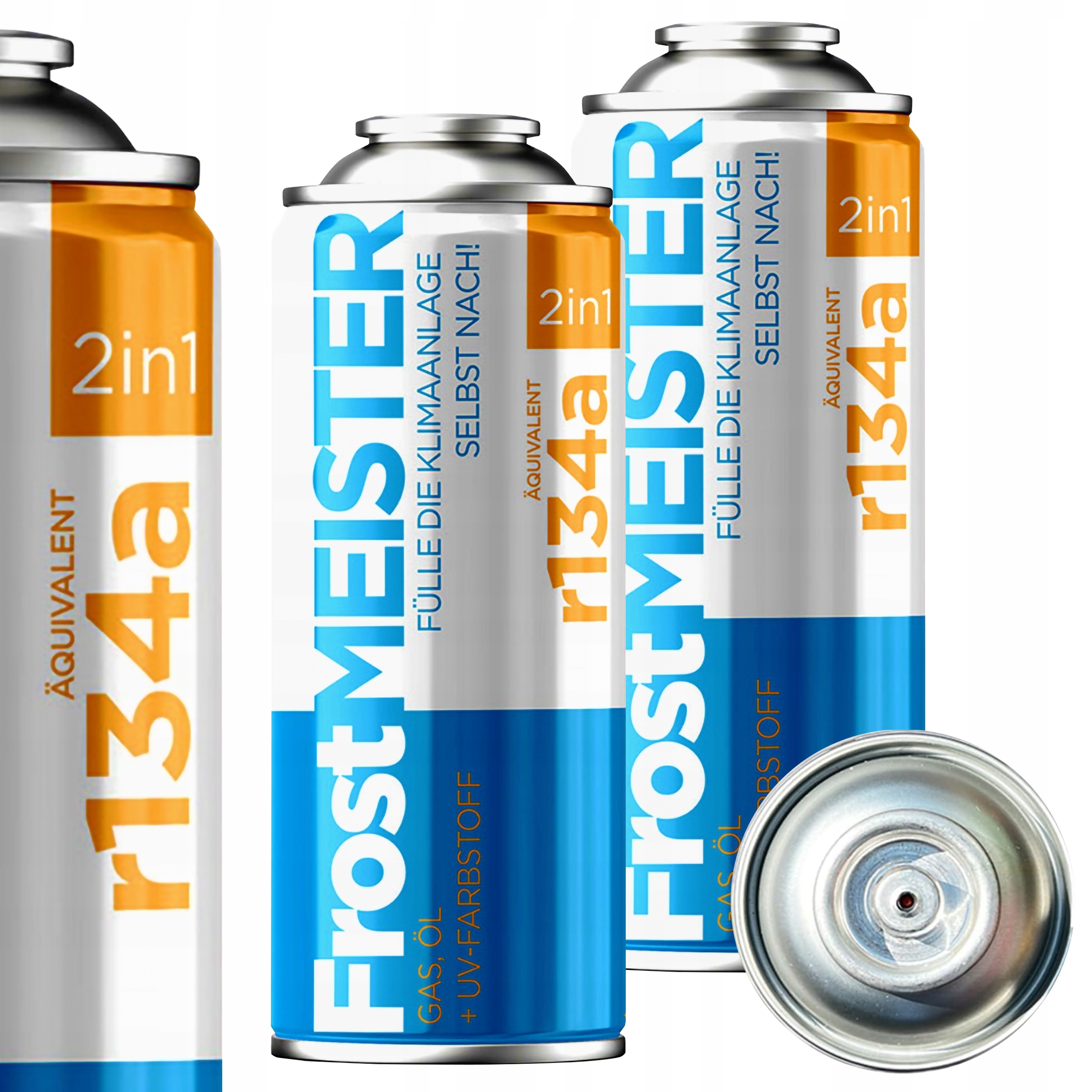 FROSTMEISTER 2w1 400ml - 2x Puszka R134a GAZ DO SERWISOWANIA KLIMATYZACJI