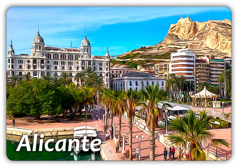 ŠPANIELSKO - ALICANTE - Zámok svätej Barbary - Magnet na chladničku