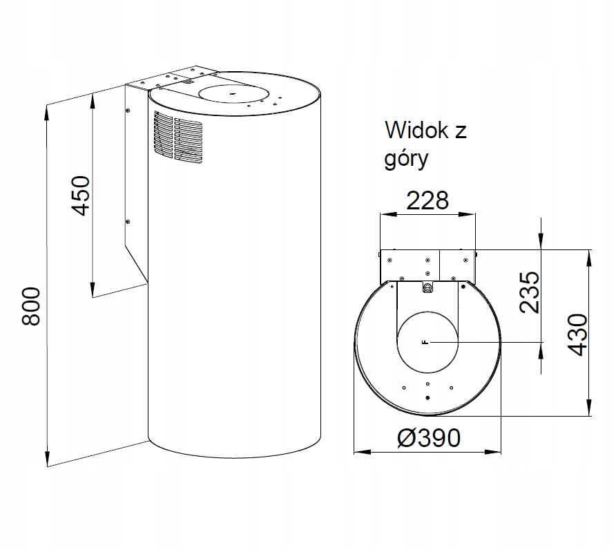 OKAP KUCHENNY LOBELIO 39.1 WINE COPPER Model LOBELIO_39.1_WINE_COPPER