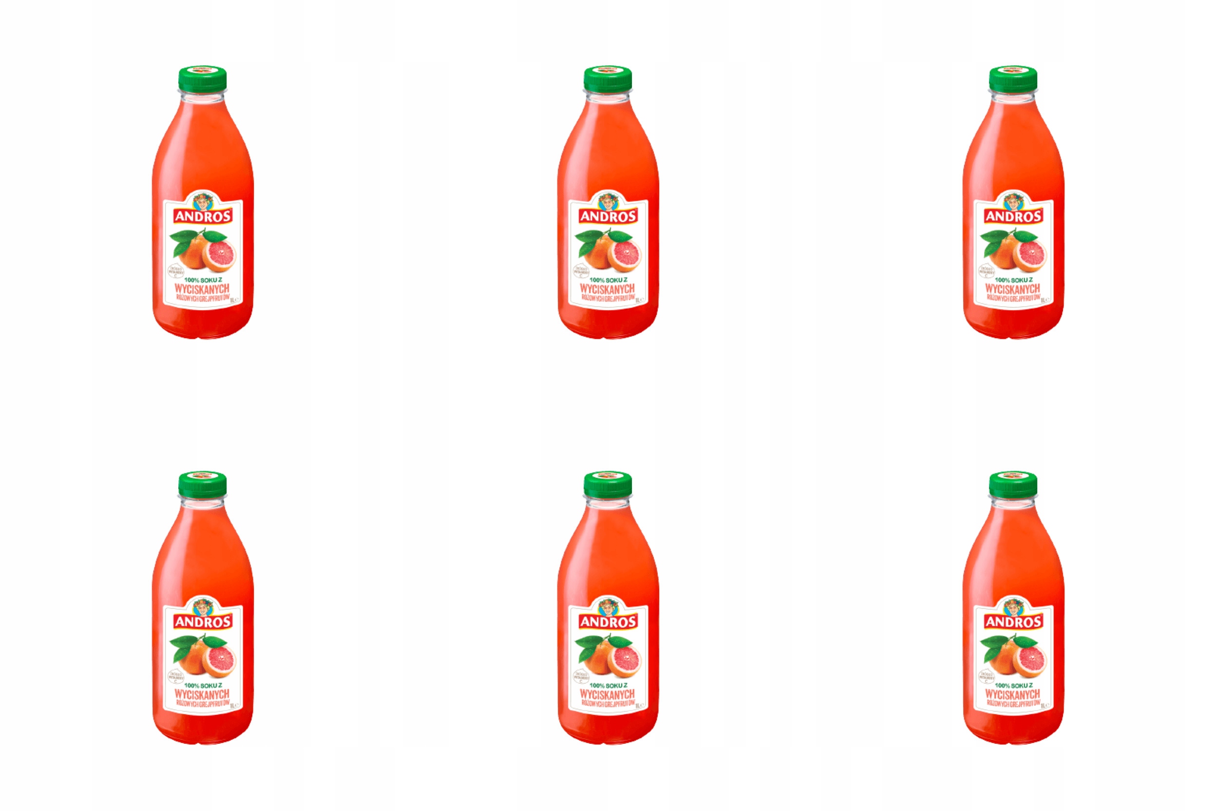 Sok wyciskany naturalny z czerwonych grejpfrutów Nfc 1l Andros 100%