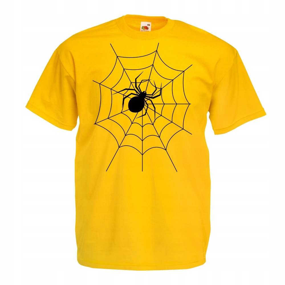 

Koszulka halloween pajęczyna pająk XL żółta