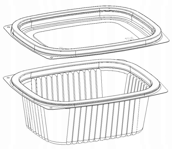 Pojemniki opakowanie plastikowe jednorazowe na sałatki surówki 450ml Marka Olpack