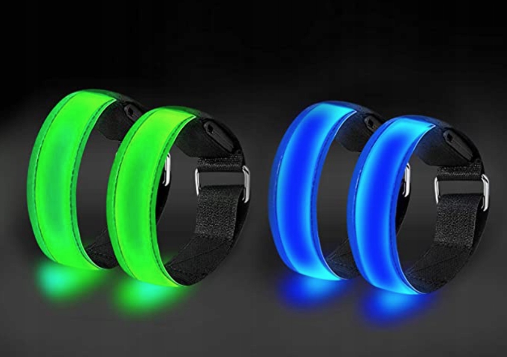 OPASKI BRANSOLETKI LED ODBLASKOWE 2 KOLORY 4 SZT Kod producenta GFTY67