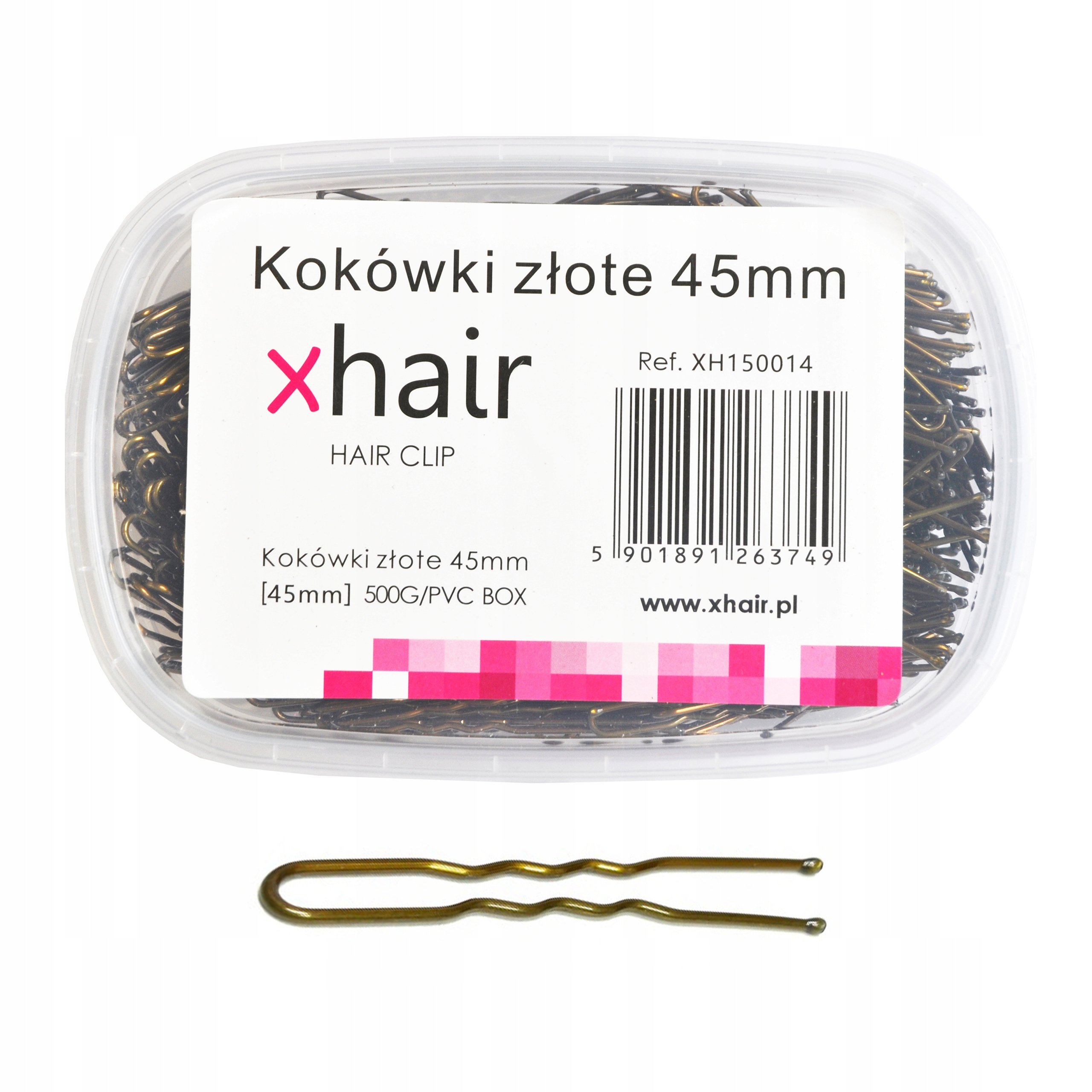 Vlásenky do vlasů profilované zlaté 45 mm 500g